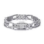 Load image into Gallery viewer, Figaro Bracelet - 10mm (White Gold)