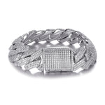 Load image into Gallery viewer, Majesty Cuban Bracelet - 19mm (White Gold)