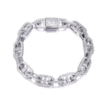Load image into Gallery viewer, Gucci Cuban Link Bracelet - 11mm (White Gold)