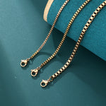 ギャラリービューアに画像を読み込み、Box Link Chain - 1.5mm〜3mm (Rose Gold)