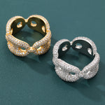 Load image into Gallery viewer, Halo Knot Ring - 10mm (White Gold)