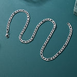 Load image into Gallery viewer, Figaro Link Chain - 4mm〜7mm (White Gold)