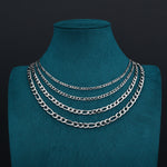 Load image into Gallery viewer, Figaro Link Chain - 4mm〜7mm (White Gold)