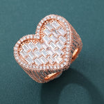 ギャラリービューアに画像を読み込み、Baguette Heart Ring (Rose Gold)