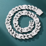 Load image into Gallery viewer, Glacier Cuban Chain - 18mm (White Gold)