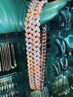 ギャラリービューアに画像を読み込み、【新商品】Duality Cuban Chain - 15mm (White Gold × Rose Gold)