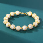 Load image into Gallery viewer, Iced Ball Bracelet - 10mm (18K Gold)