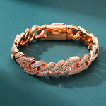 Load image into Gallery viewer, Majestic Cuban Bracelet - 14mm (Rose Gold)