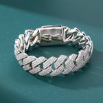 Load image into Gallery viewer, Majesty Cuban Bracelet - 19mm (White Gold)