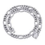 Load image into Gallery viewer, Figaro Chain - 10mm (White Gold)