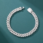 ギャラリービューアに画像を読み込み、Noble Ice Cuban Bracelet -10mm (White Gold)