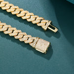 ギャラリービューアに画像を読み込み、Noble Ice Cuban Bracelet -10mm (18K Gold)