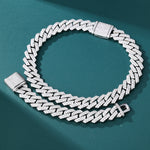ギャラリービューアに画像を読み込み、Prong Cuban Chain - 19mm (White Gold)