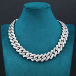 ギャラリービューアに画像を読み込み、Prong Cuban Chain - 19mm (White Gold)