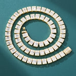 Load image into Gallery viewer, Square Baguette Tennis Chain - 10mm (18K Gold)