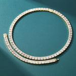 Load image into Gallery viewer, Square Baguette Tennis Chain - 10mm (18K Gold)