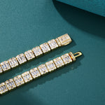Load image into Gallery viewer, Square Baguette Tennis Chain - 10mm (18K Gold)