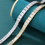 Load image into Gallery viewer, Square Baguette Tennis Chain - 10mm (18K Gold)