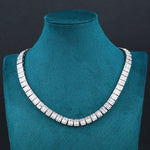 Load image into Gallery viewer, Square Baguette Tennis Chain - 10mm (White Gold)