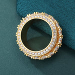 ギャラリービューアに画像を読み込み、Spinning Layered Diamond Ring - 10mm (18K Gold)
