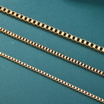 ギャラリービューアに画像を読み込み、Box Link Chain - 1.5mm〜3mm (Rose Gold)
