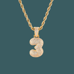 Load image into Gallery viewer, Custom Number Pendant - Bubble Initial【無料ネックレス付属】