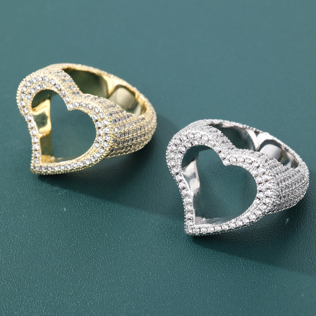 Heart's Embrace Ring - 21mm (White Gold)