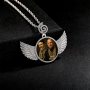 Custom Photo Pendant - Gucci Wing (White Gold)【無料ネックレス付属】