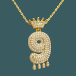 Load image into Gallery viewer, Custom Number Pendant - Royal Initial【無料ネックレス付属】
