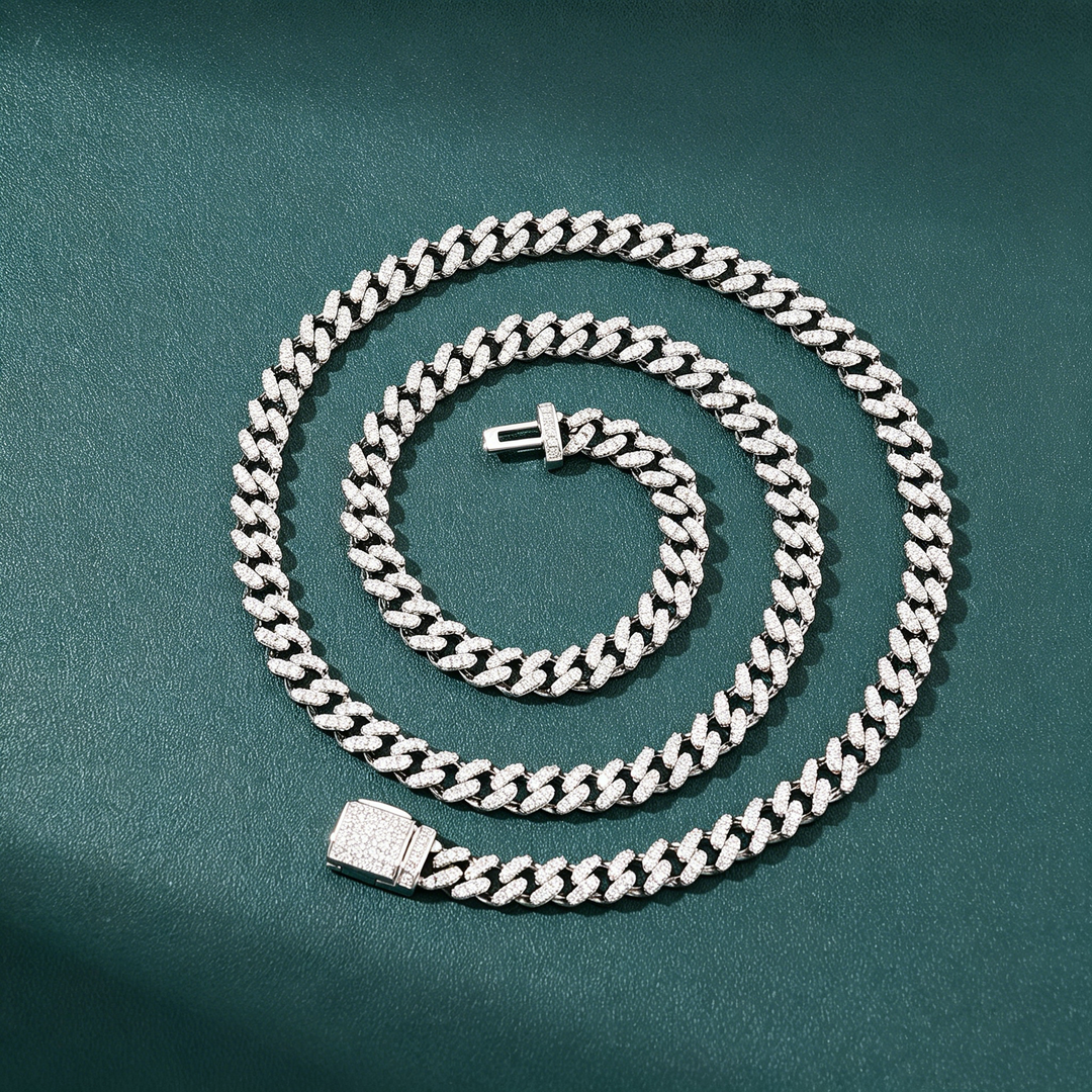 SERPENT CUBAN CHAIN - 6mm (White Gold)