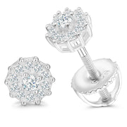 Moissanite & 925silver - Snow Queen Cluster［White Gold］