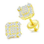 Moissanite & 925silver - Ice Palace Square［Gold］