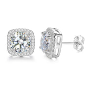2ct/1ct/0.5ct VVS Moissanite & 925silver - Halo Cushion Sparkle