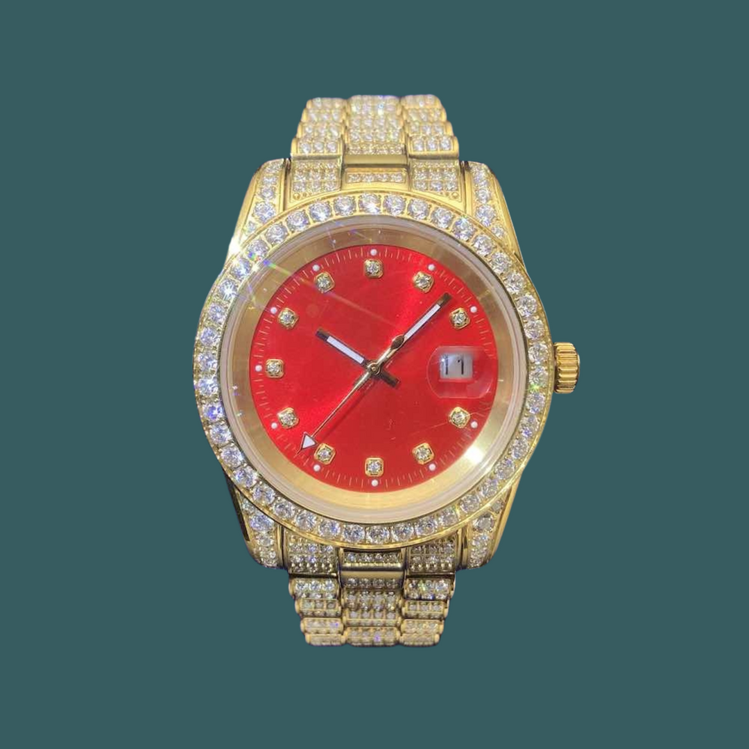 【Moissanite】Ice Out Classic Watch