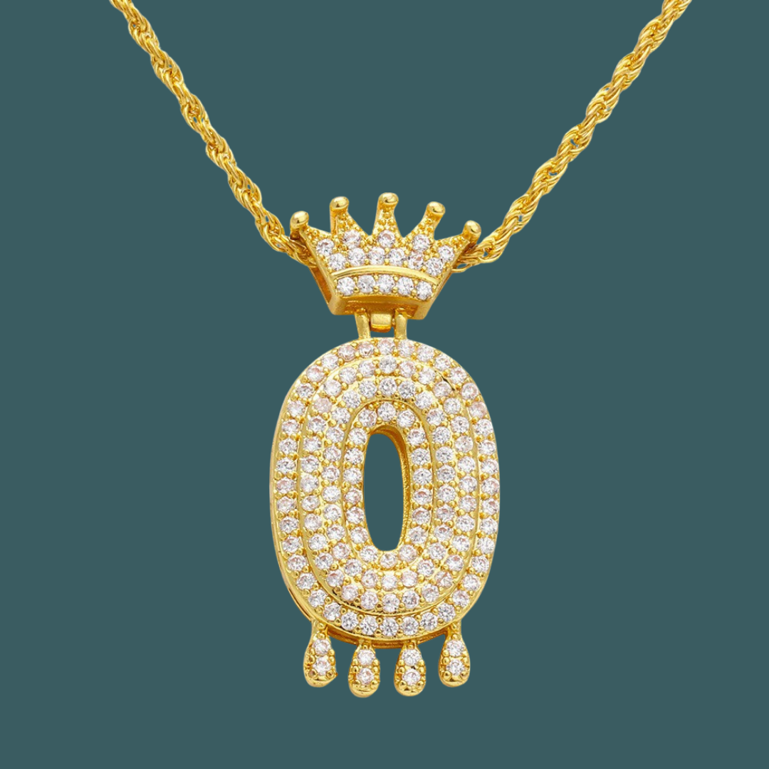 Custom Number Pendant - Royal Initial【無料ネックレス付属】