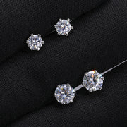 1ct/0.5ct VVS Moissanite & 925silver - Classic Crown Six