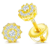 Moissanite & 925silver - Snow Queen Cluster［Gold］