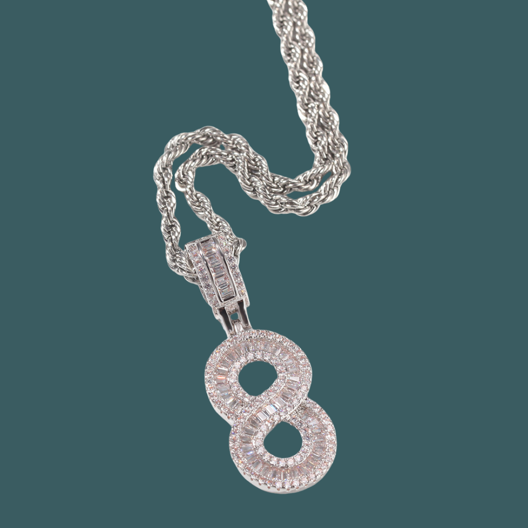 Custom Letter Pendant - Bubble Initial【無料ネックレス付属】