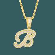 Custom Letter Pendant - Bold Curve【無料ネックレス付属】