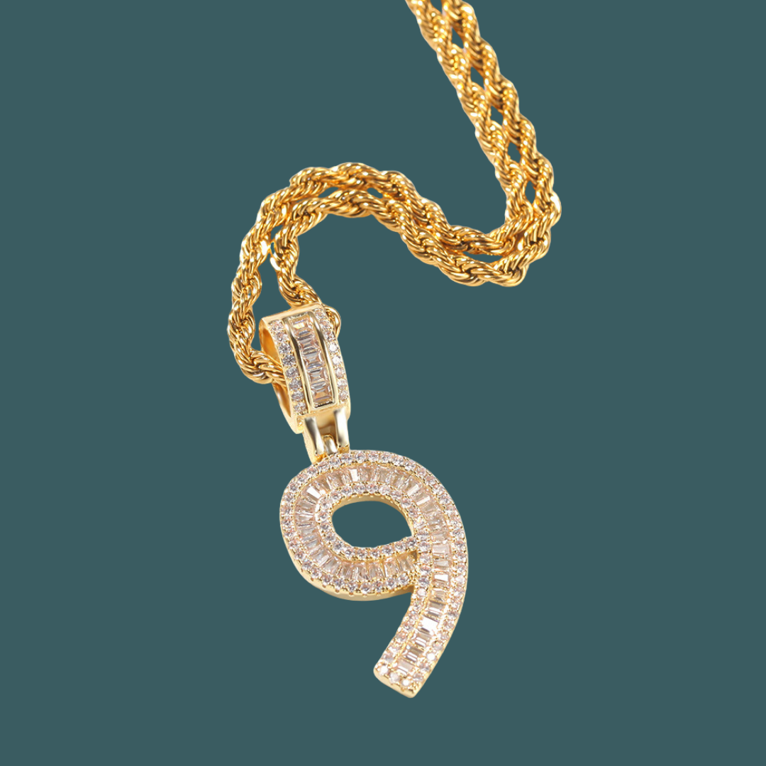 Custom Letter Pendant - Bubble Initial【無料ネックレス付属】