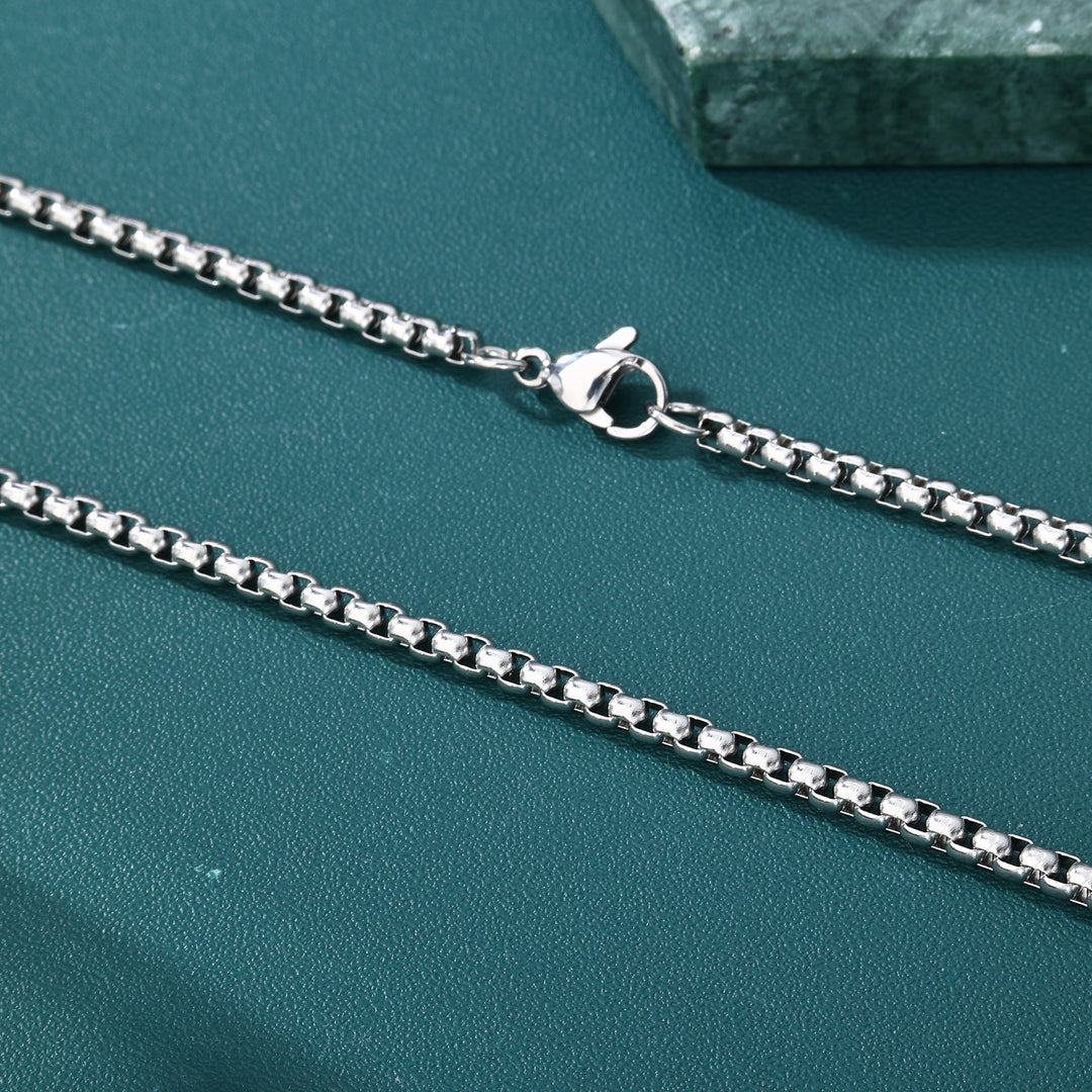 Belcher Link Chain - 2mm〜6mm (White Gold)