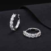 0.5ct/0.3ct/0.1ct VVS Moissanite & 925silver - Eternal Sparkle Hoop
