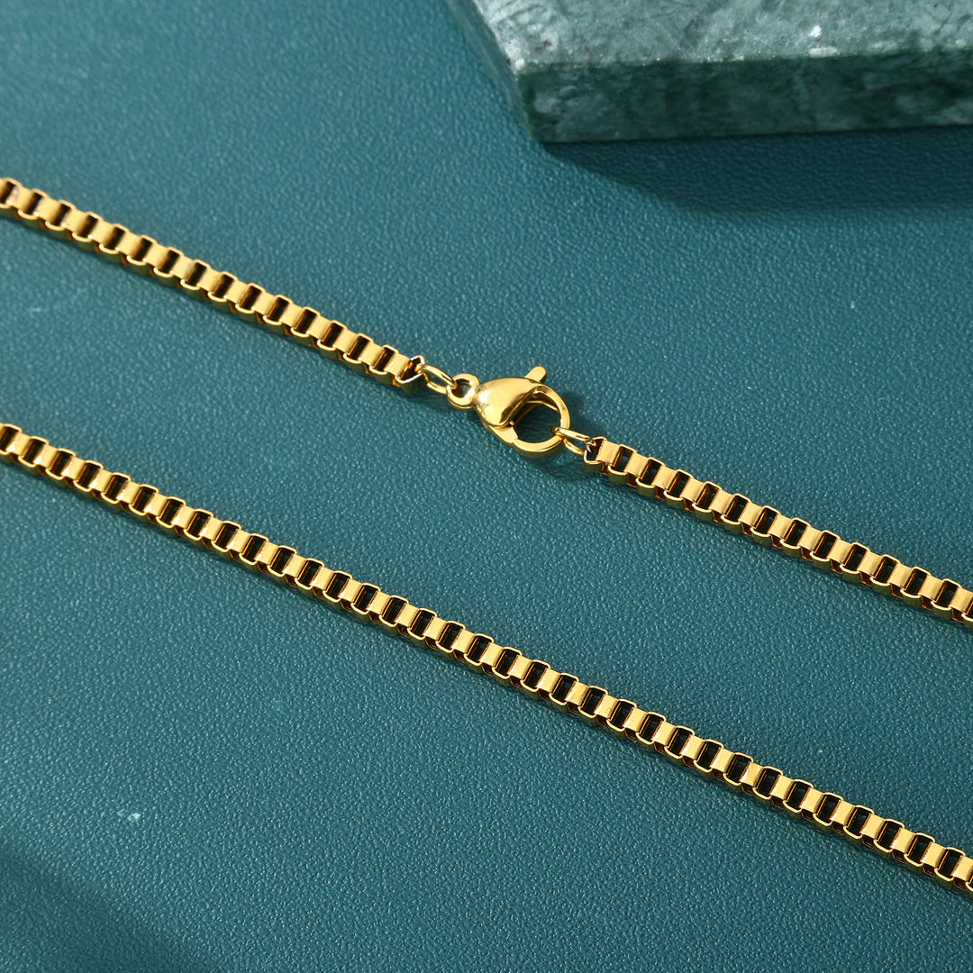 Box Link Chain - 1.5mm〜3mm (Gold)