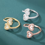 ギャラリービューアに画像を読み込み、Eternal Duo Heart Ring - 17mm (18K Gold)
