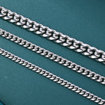 ギャラリービューアに画像を読み込み、Cuban Chain Bracelet- 4mm〜8mm (White Gold)
