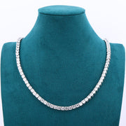 Tennis Chain Set 5mm - White Gold (ネックレス&ブレスレット)