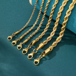 ギャラリービューアに画像を読み込み、Rope Chain - 2mm〜6mm (Gold)
