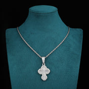 Sacred Glow Cross Pendant - (White Gold)【無料ネックレス付属】