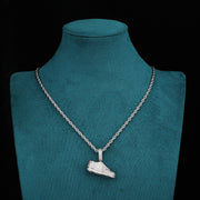 Icy Step Pendant - (White Gold)【無料ネックレス付属】