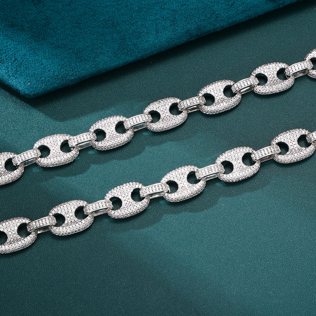 Gucci Cuban Chain - 12mm (White Gold)